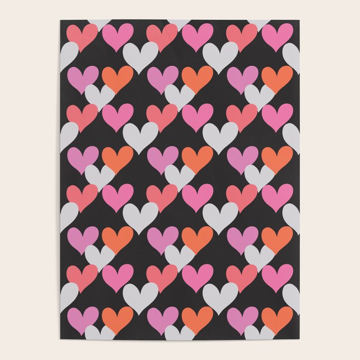 Playin' Hearts Pattern Poster Gallery Image 4