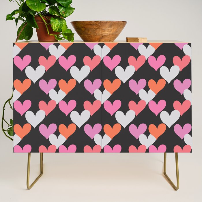 Playin' Hearts Pattern Credenza Gallery Image 1