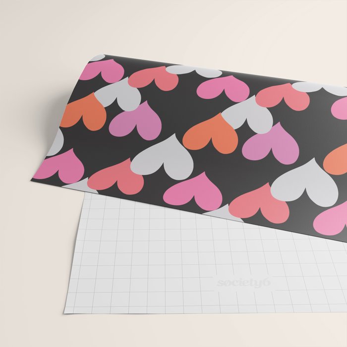 Playin' Hearts Pattern Wrapping Paper Gallery Image 2