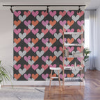 Playin' Hearts Pattern Wall Mural Gallery Image 1