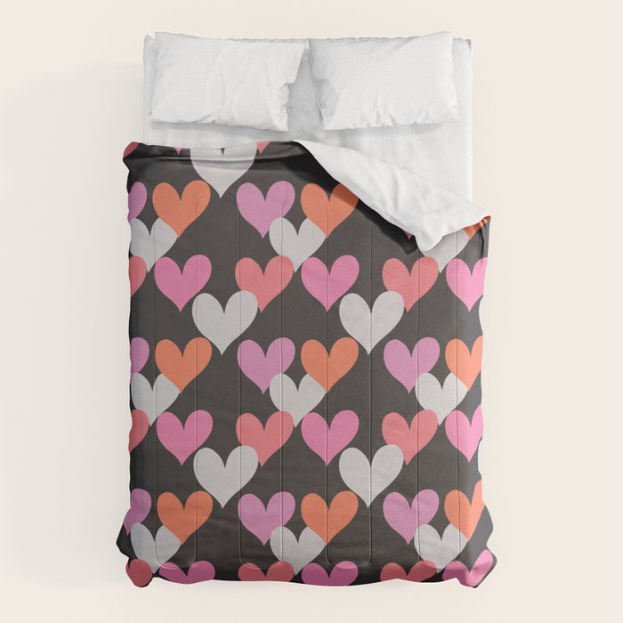 Playin' Hearts Pattern Comforter