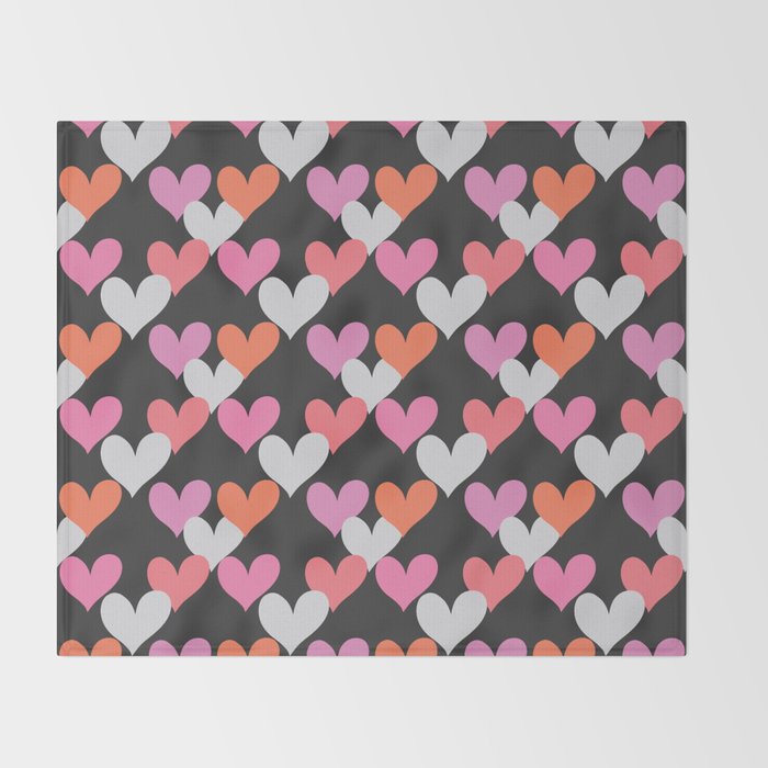 Playin' Hearts Pattern Throw Blanket Gallery Image 2