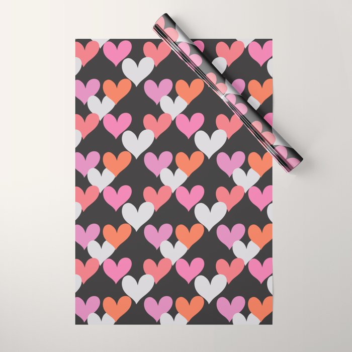 Playin' Hearts Pattern Wrapping Paper