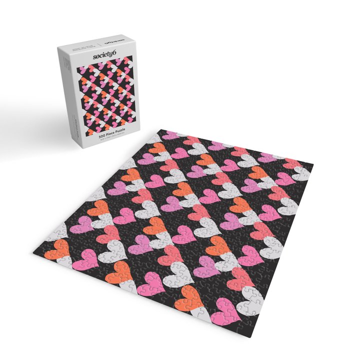 Playin' Hearts Pattern Jigsaw Puzzle Gallery Image 2