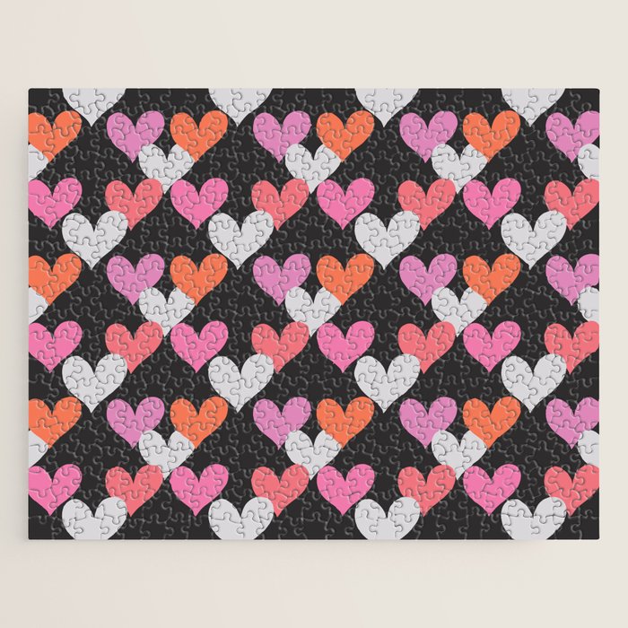Playin' Hearts Pattern Jigsaw Puzzle Gallery Image 1