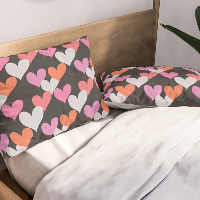 Playin' Hearts Pattern Pillow Sham Gallery Image 2