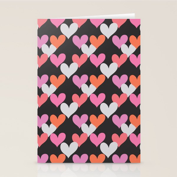 Playin' Hearts Pattern Stationery Card Gallery Image 2