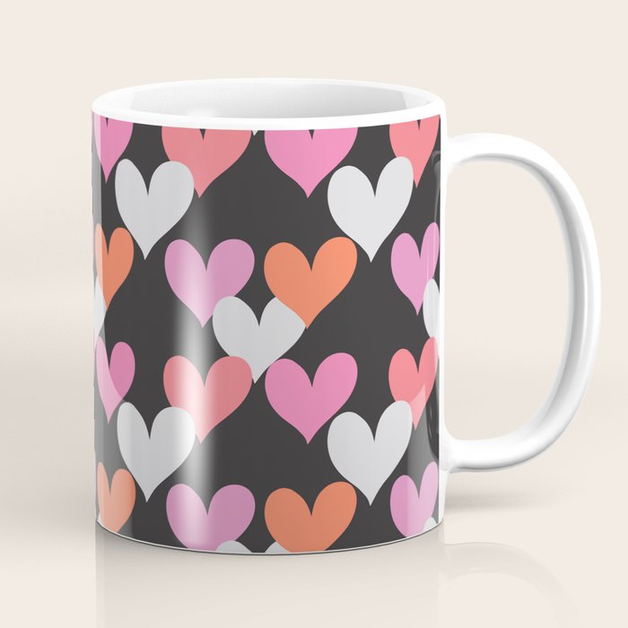 Playin' Hearts Pattern Coffee Mug