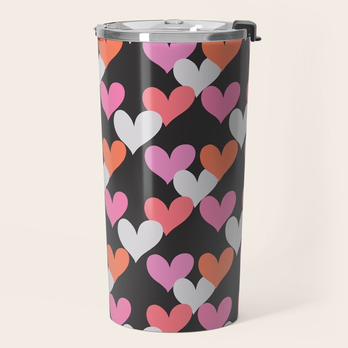 Playin' Hearts Pattern Travel Mug Gallery Image 2