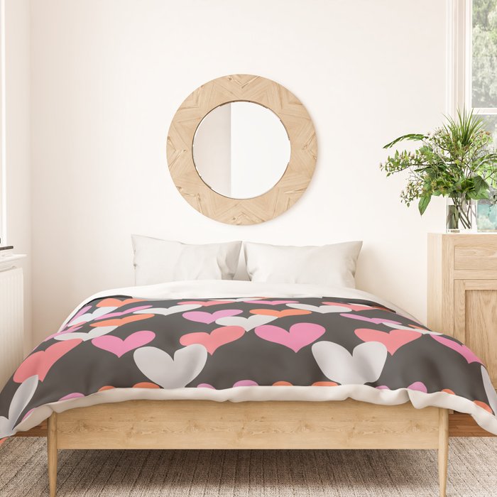Playin' Hearts Pattern Duvet Cover Gallery Image 3