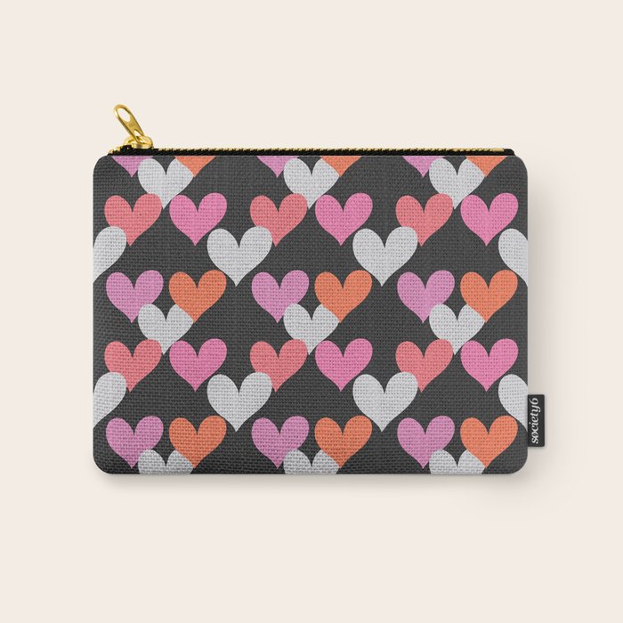 Playin' Hearts Pattern Carry All Pouch Gallery Image 1