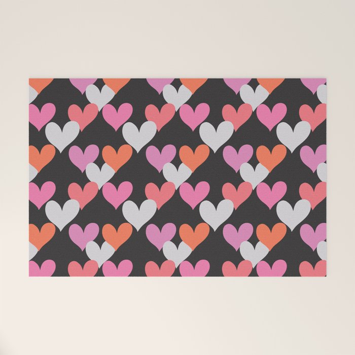 Playin' Hearts Pattern Welcome Mat Gallery Image 1