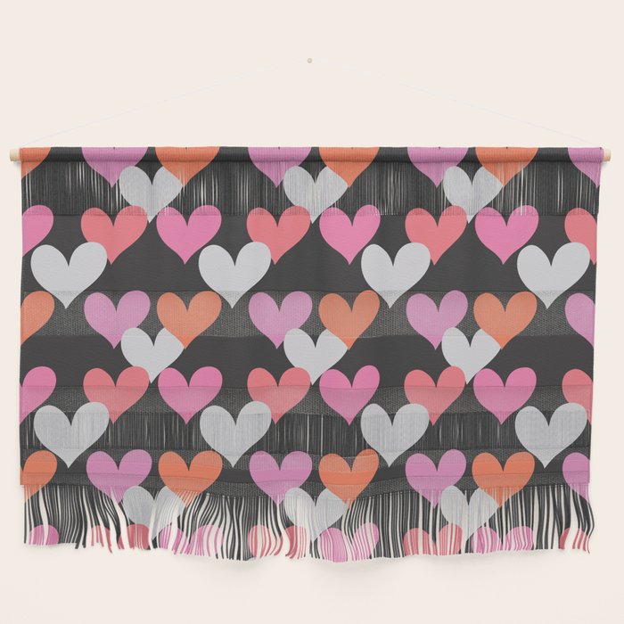 Playin' Hearts Pattern Wall Hanging Gallery Image 1