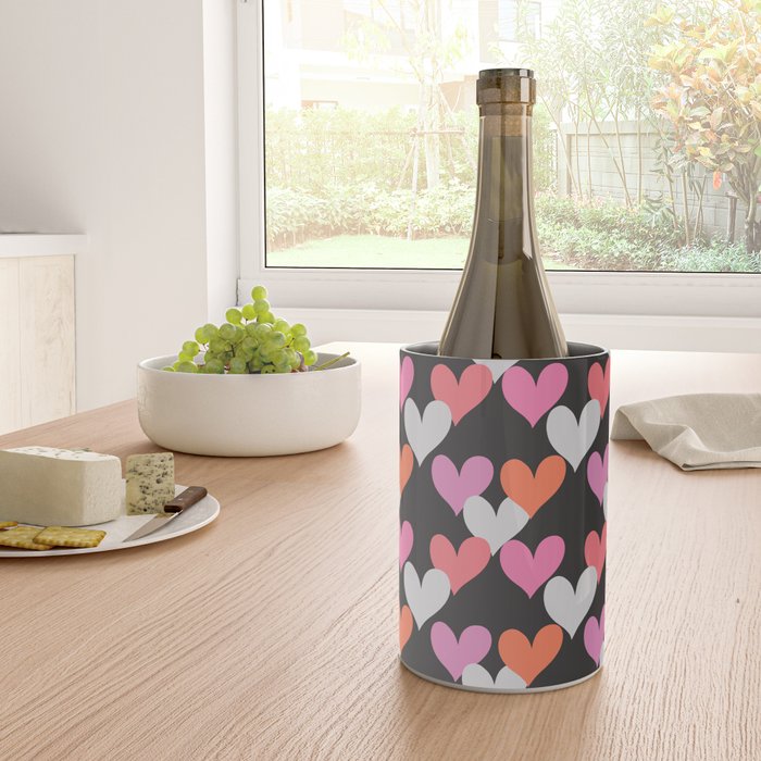 Playin' Hearts Pattern Wine Chiller Gallery Image 4