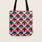 Playin' Hearts Pattern Tote Bag Gallery Image 1