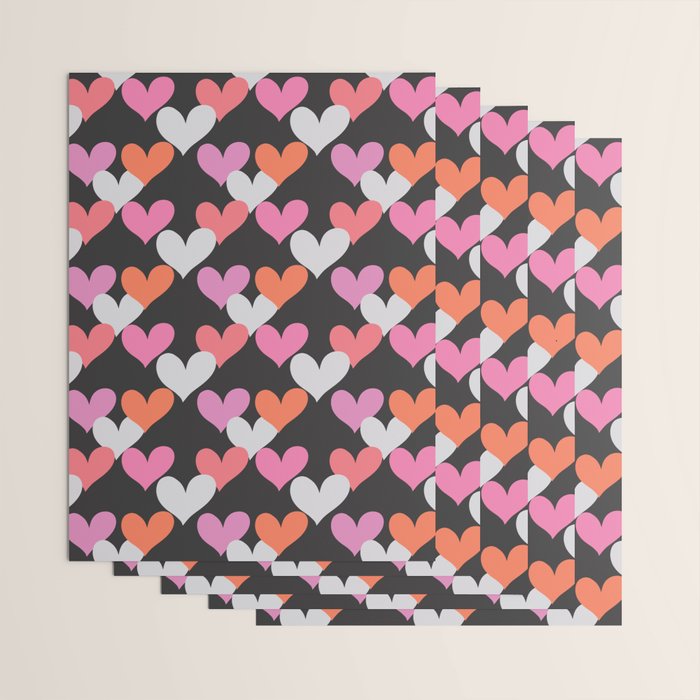 Playin' Hearts Pattern Wrapping Paper Gallery Image 3