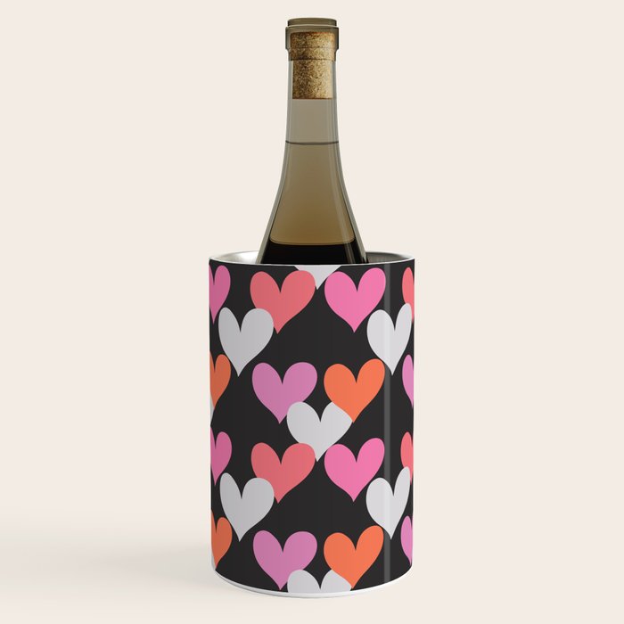 Playin' Hearts Pattern Wine Chiller Gallery Image 3