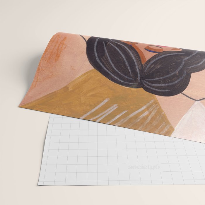 Woman in Thoughts Wrapping Paper Gallery Image 2