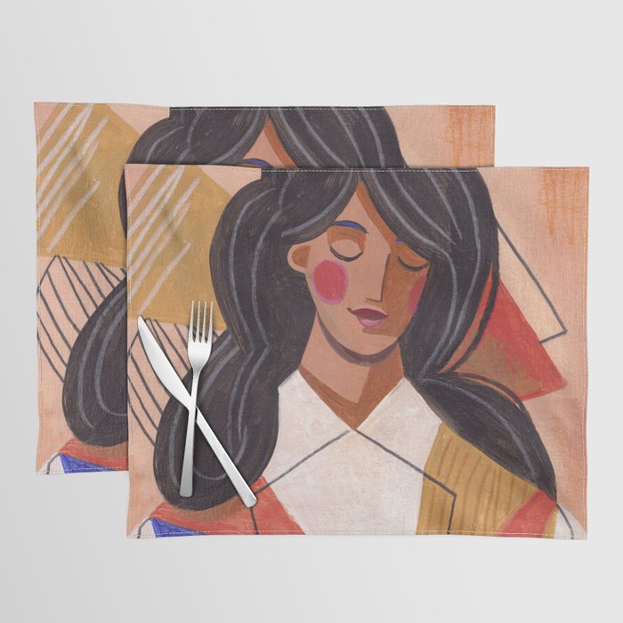 Woman in Thoughts Placemat Gallery Image 1