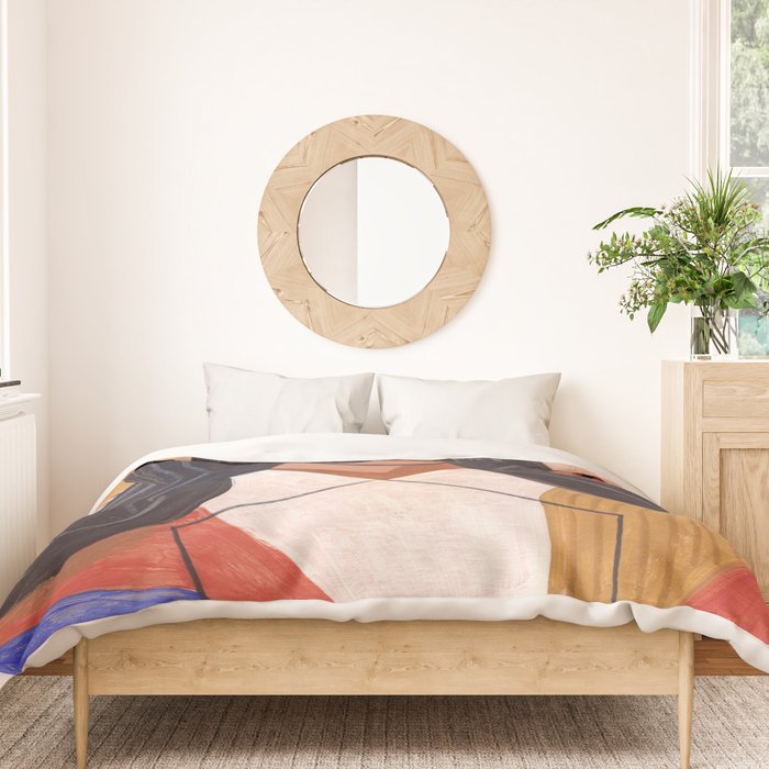 Woman in Thoughts Duvet Cover Gallery Image 3