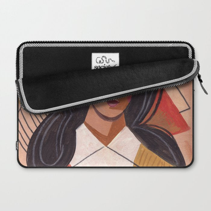 Woman in Thoughts Laptop Sleeve Gallery Image 2