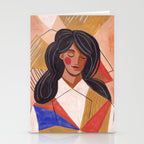 Woman in Thoughts Stationery Card Gallery Image 2