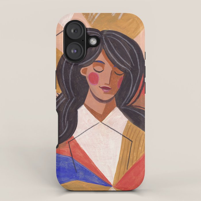 Woman in Thoughts iPhone Case Gallery Image 1