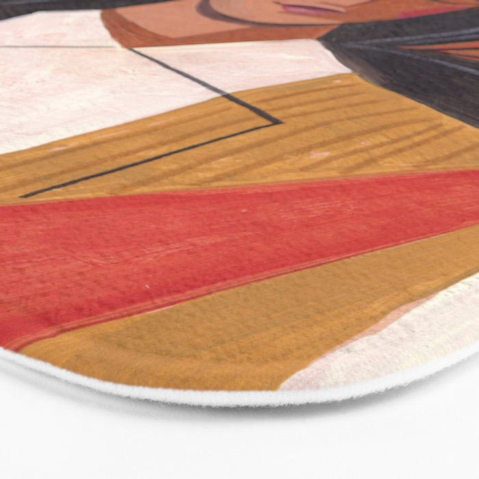 Woman in Thoughts Bath Mat Gallery Image 3