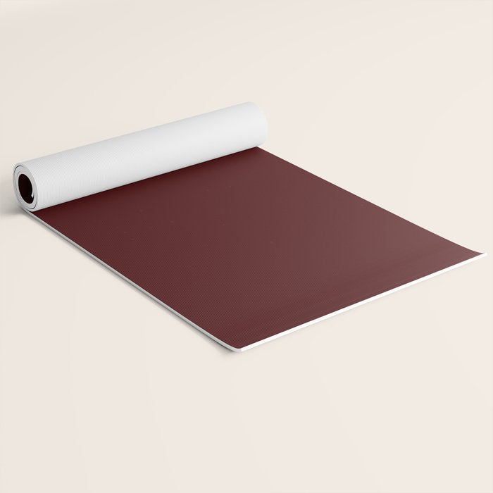 Simply Maroon Red Yoga Mat Gallery Image 2