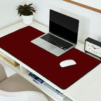 Simply Maroon Red Desk Mat Gallery Image 2