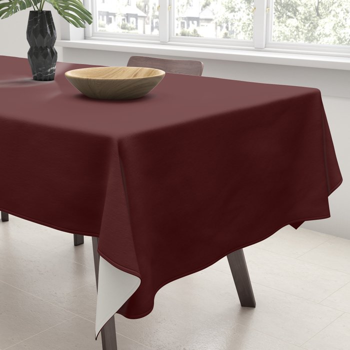 Simply Maroon Red Tablecloth Gallery Image 3