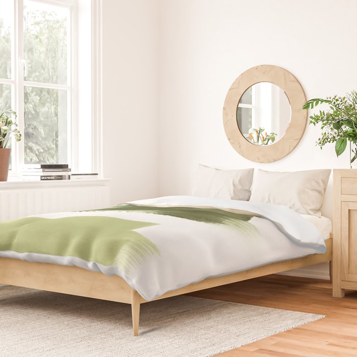 Green brush strokes Duvet Cover Gallery Image 2