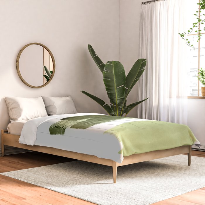 Green brush strokes Comforter Gallery Image 2