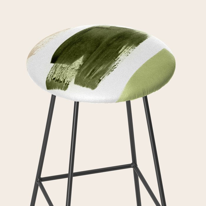 Green brush strokes Stool Gallery Image 2
