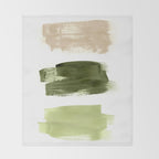 Green brush strokes Throw Blanket Gallery Image 2