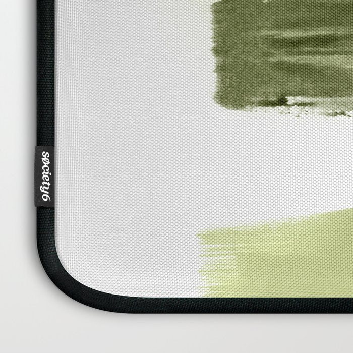Green brush strokes Laptop Sleeve Gallery Image 3