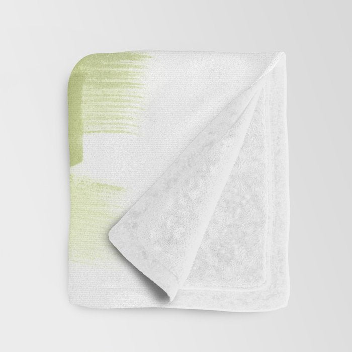 Green brush strokes Throw Blanket Gallery Image 3