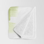 Green brush strokes Throw Blanket Gallery Image 3