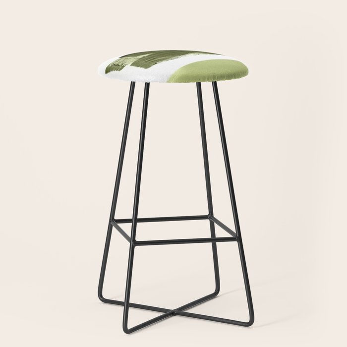 Green brush strokes Stool Gallery Image 1