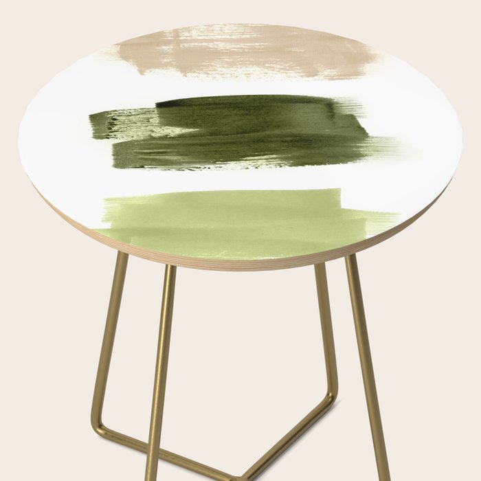 Green brush strokes Side Table Gallery Image 2