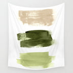 Green brush strokes Wall Tapestry Gallery Image 4