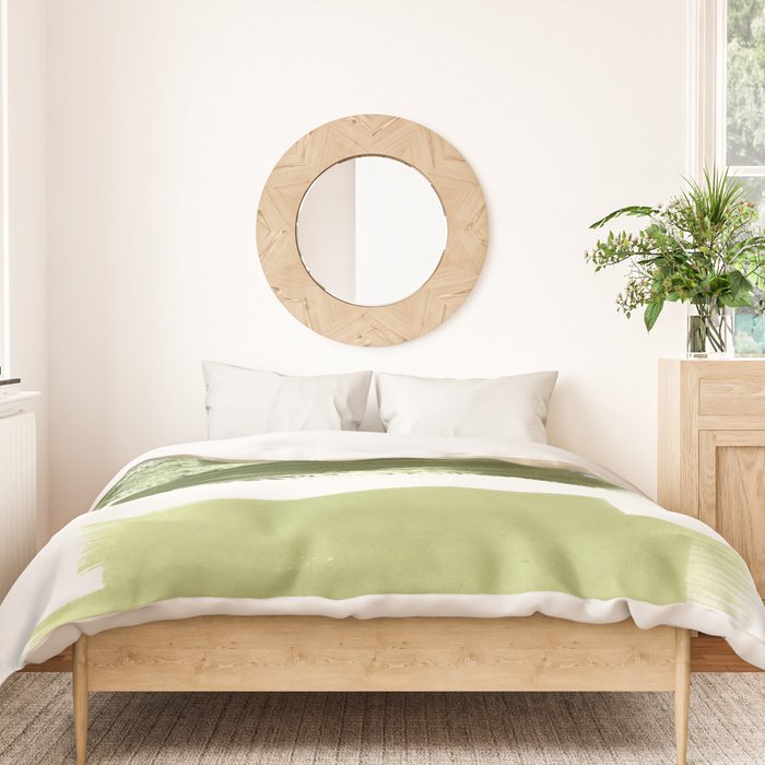 Green brush strokes Duvet Cover Gallery Image 3