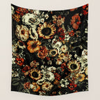 Winter Night Garden Wall Tapestry Gallery Image 4