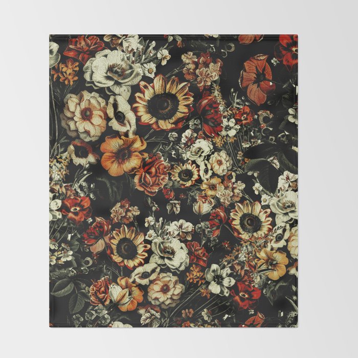 Winter Night Garden Throw Blanket Gallery Image 2