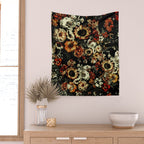 Winter Night Garden Wall Tapestry Gallery Image 2