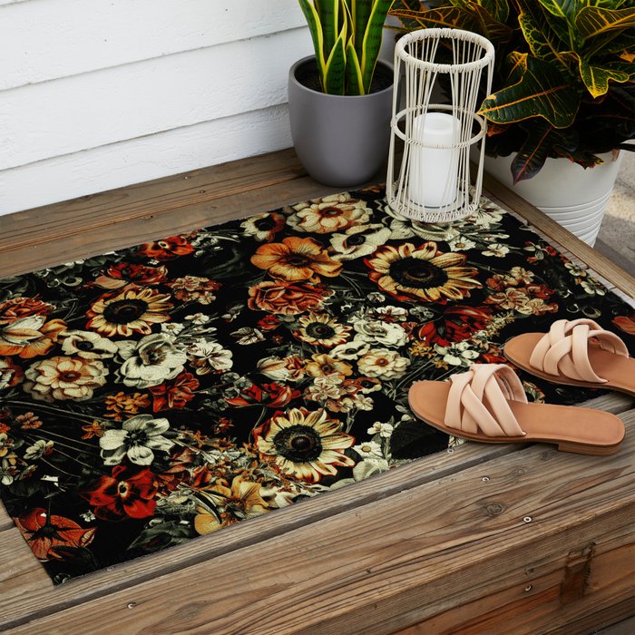 Winter Night Garden Outdoor Rug Gallery Image 2