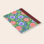 Folk Floral Blossoms in Turquoise Notebook Gallery Image 3