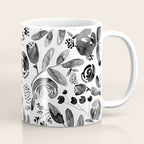 Bountiful Bouquet Black Watercolor Coffee Mug Gallery Image 1