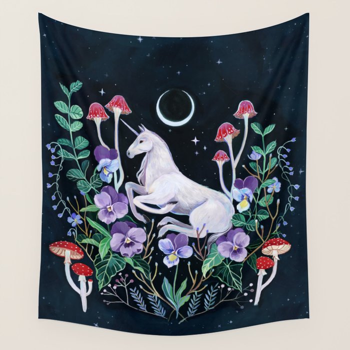 Unicorn Garden Wall Tapestry Gallery Image 4