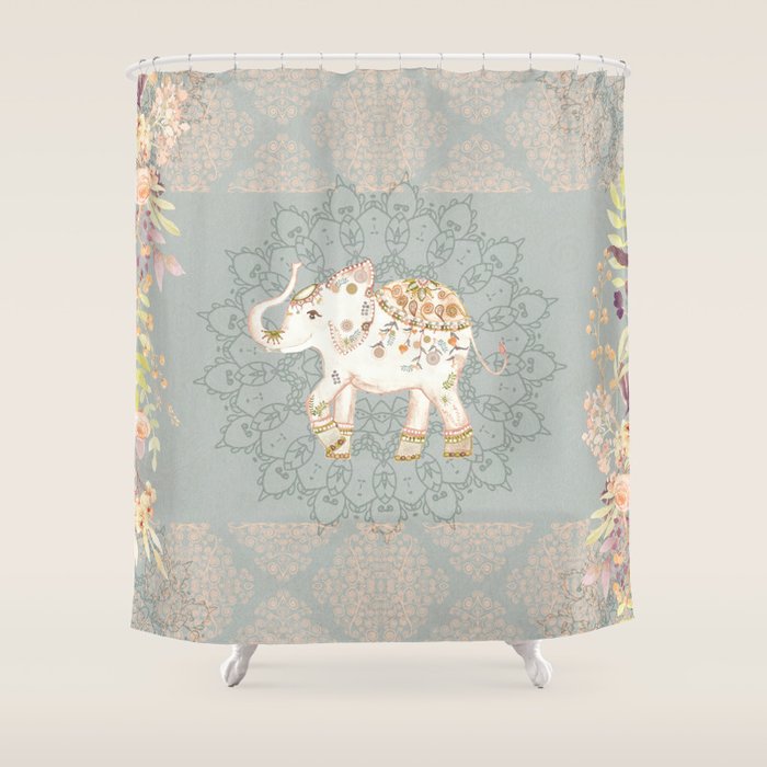 INDIAN ELEPHANT Shower Curtain Gallery Image 1